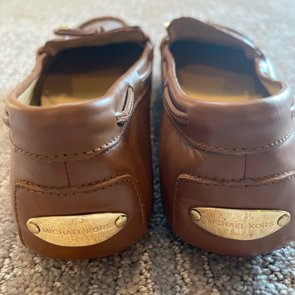 Michael Kors Brown Leather Sutton Moccasin/ Loafers, Comfort, Gold Accents, 9.5M - Picture 6 of 15